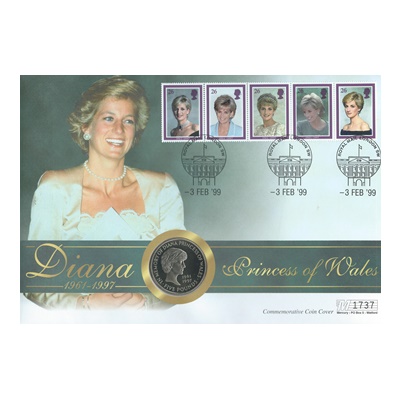 1999 Diana Princess of Wales 1961-1997 Memorial Crown - Click Image to Close